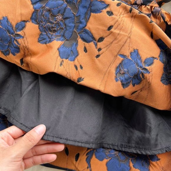 Square Collar Puff Sleeve Print Blouse and Shorts Set - Picture 7 of 10